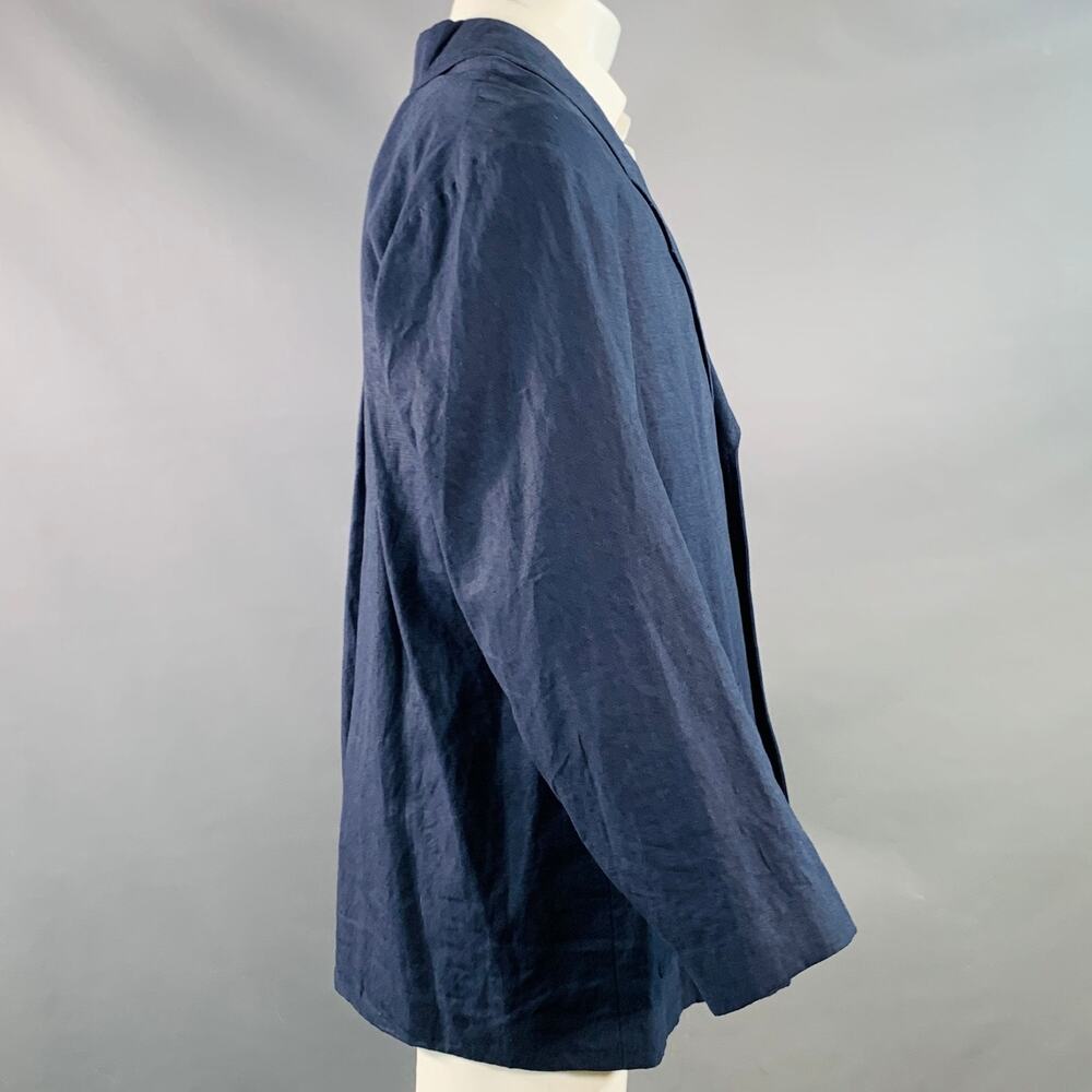 Visvim Size M New Hope Navy Linen Notch Lapel Sport Coat View 2